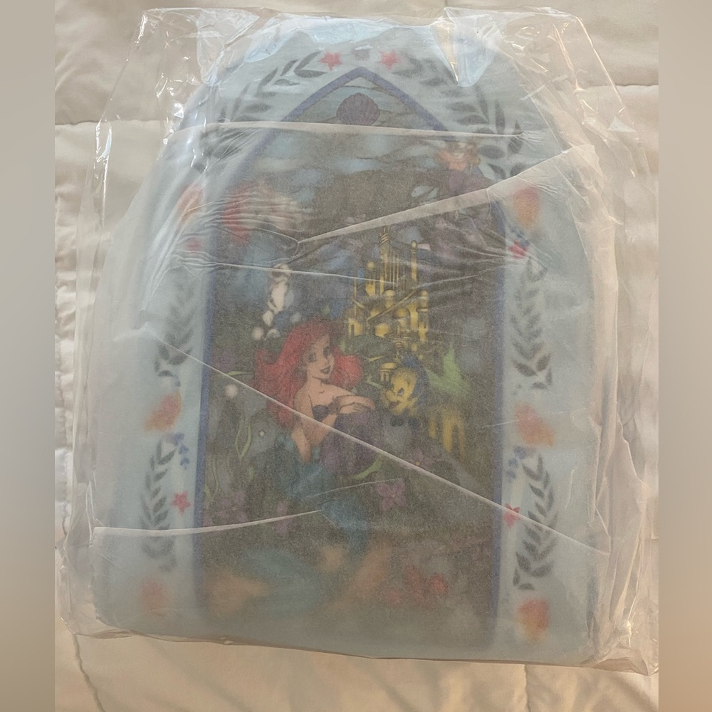 NWT Loungefly Little Mermaid Stained Glass Backpack - Picture 4 of 5